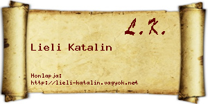 Lieli Katalin névjegykártya